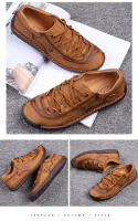 Zapatos Casuales Para Hombre En Cuero Mocasines De Alta Calidad Confortables Y Transpirables De Punta Redonda Antideslizantes Para Exterior Y Interior - details 8