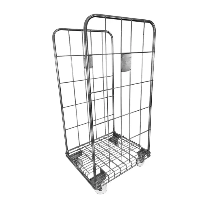 ORION91 Roll Container Industrial Carro Plataforma de 2 Lados en Acero alto 160cm - Diámetro 12cm Mudanza Supermercado Transporte Carga Pesada- SpazioLuzio - 1