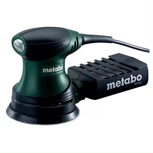 Metabo 6.09225.50 609225500-Lijadora excéntrica para Madera FSX 200 Intec 240W con maletín, 240 W, 240 V, Negro - 1