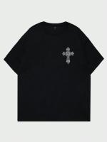 Camiseta De Algodón Twill Para Hombres Y Mujeres Cuello Redondo Manga Corta Impresa Clásica Transpirable Ligera Secado Rápido Protección Solar Estirable Sostenible Sin Capucha - details 3