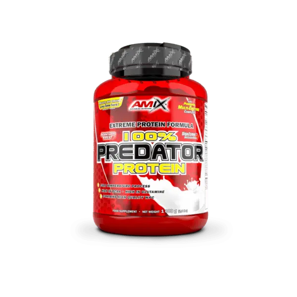 Amix PREDATOR PROTEIN 1Kg Fresa Proteína Suplemento alimenticio Incremento masa muscular - 1