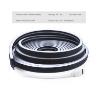 Lámpara Inteligente WIFI LED Neón Silicón Negro RGB Luz De Pared Decoración Trabaja Con Tuya Smart Life Alexa Resistente Al Agua - details 1