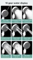 Cabezal de ducha de alta presión ajustable con filtro de agua, accesorio de baño portátil, 8 modos, parada de una tecla - details 6