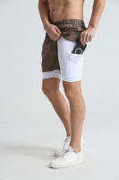 Nuevos Shorts De Verano Para Hombre Doble Capa Gimnasio Deportivo Secado Rápido Entrenamiento 2 En 1 Multibolsillos Pantalones De Correr - details 14