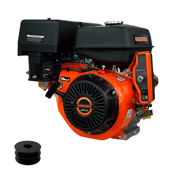 Motor Gasolina 4 Tiempos 390cc 13cv Arranque Eléctrico + Polea Motor 25mm E SAKAWA - 1