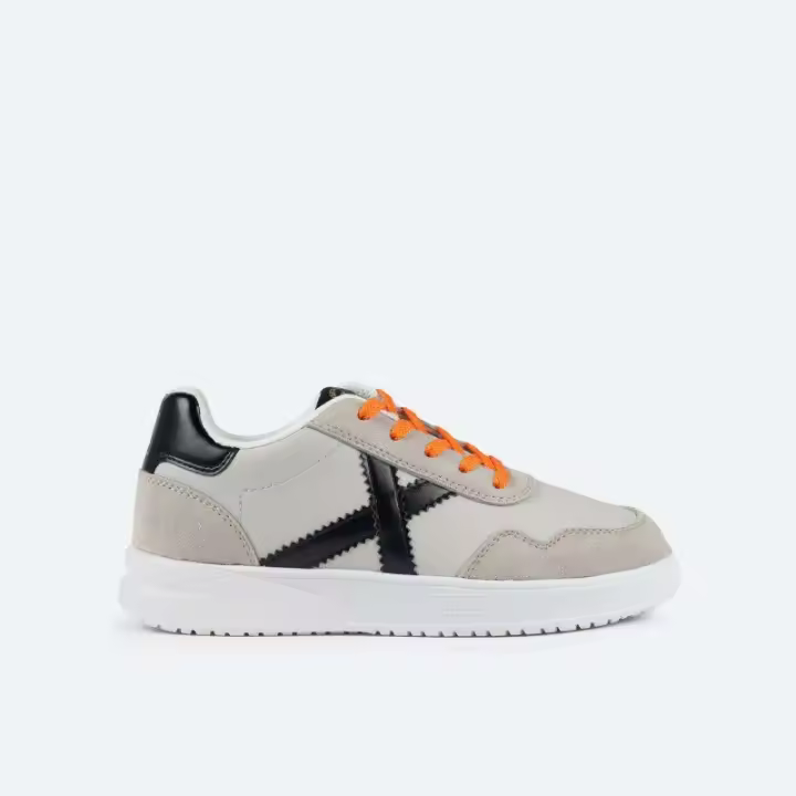 Zapatillas Casual Infantil Munich Mini Balloo 04 Gris y Negro Ligeras-8893004 Munich - 1