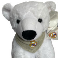 Novedad! Real Madrid C.F. Oso Polar Blanco con pañuelo escudo Real Madrid 30 cms ,Original, Producto oficial - details 2