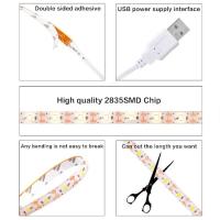 Tira De LED USB Flexible 4M/5M 2835 Luz Blanca Cálida 5V Dimmable Para Iluminación De TV Habitación Cocina Decoración De Luces - details 2