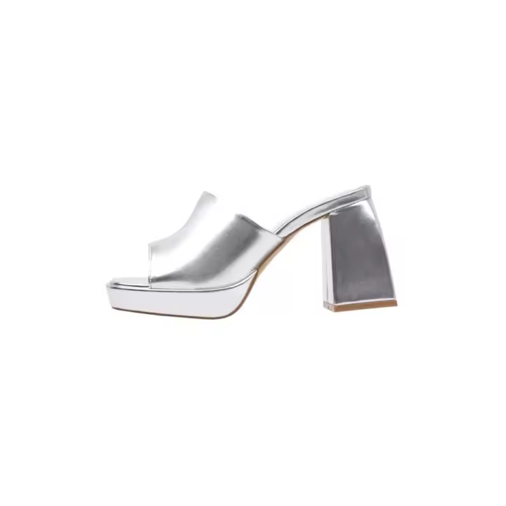 Krack Core SEARS Mule Tacón Mujer Plata - Tendencia Temporada - 1