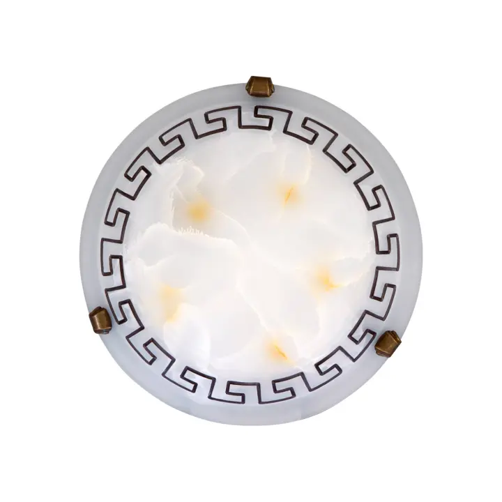 Plafón E27 D40cm Cristal Blanco Metal IP20 ETRUSCO  RABALUX - 1