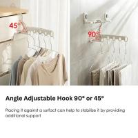 Estante De Secado De Ropa Plegable Con Cinco Agujeros Portátil Para Viajes Uso Doméstico Hoteles Dormitorios Con Gancho Universal - details 11