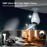 Cámara PTZ IP JOOAN 3MP E27 Bombilla WiFi Vigilancia Doméstica Visión Nocturna Color Monitor Inteligente Bebé Auto Seguimiento 5X Zoom - details 3