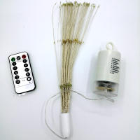 Decoraciones De Navidad Dandelion Fireworks Lamp Luces LED Cadena 200 LEDs Control Remoto 8 Modos Guirnalda De Navidad Multicolor - details 21