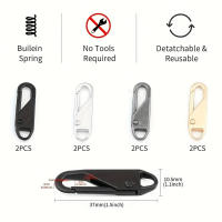 Kit De Reparación Instantánea Para Cremalleras Metálicas 10PCS Deslizador De Cremallera Desmontable Para Costura DIY Ropa Maletas Bolos Universal - details 2
