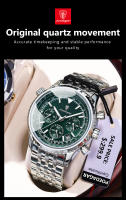 Reloj De Hombre POEDAGAR Casual Lujoso Impermeable Con Luminiscencia Cronógrafo Date Cuarzo Acero Inoxidable Deportivo Para Muñeca - details 9