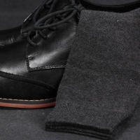 Calcetines De Algodón Puro Para Hombre Y Mujer 5 Pares Color Sólido Alta Calidad Transpirables Antibacterianos Negros Calcetines De Negocios - details 6