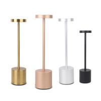 Lámpara De Mesa Clásica De Metal Recargable Por USB Luz Nocturna Sin Ajuste De Intensidad Táctil Decoración Para Hotel Y Bar 3 Niveles De Iluminación Para El Hogar - details 5