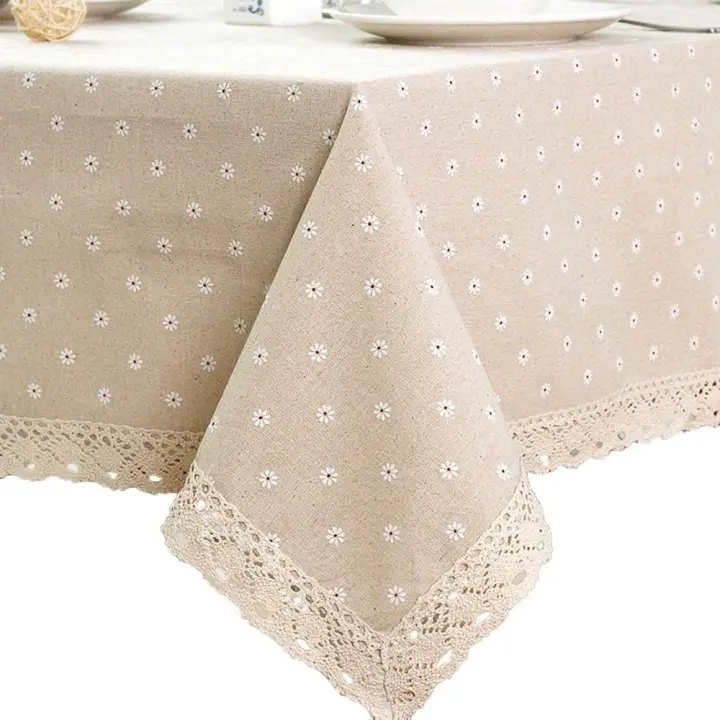 1PC, Mantel rectangular, Diseño floral Pequeño, Papel de cubierta con borlas beige, -Black Friday-Gift de Navidad - 1