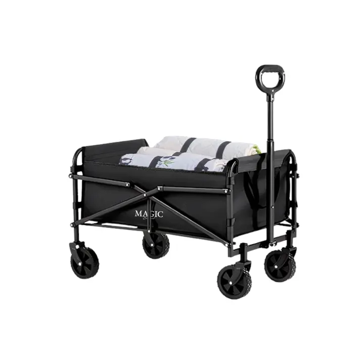 MAGIC SELECT Carro de Playa Plegable para Camping, Picnic, Festivales, etc. Carrito de Mano para Jardín. Carreta de Transporte con Bolsa y Mango Ajustable. Carretilla con Ruedas. - 1