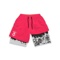 Shorts De Entrenamiento Para Hombre Anime Berserk 2 En 1 Running Yoga Gimnasio Deportes Pantalones Cortos De Polyester - details 5