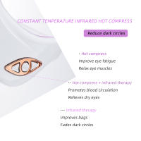 Masajeador De Ojos EMS Micro Corriente Pulso Calor Comprimido Vibration Elimina Arrugas Y Cicatrices Sombra Oscuro Tensión Piel - details 8
