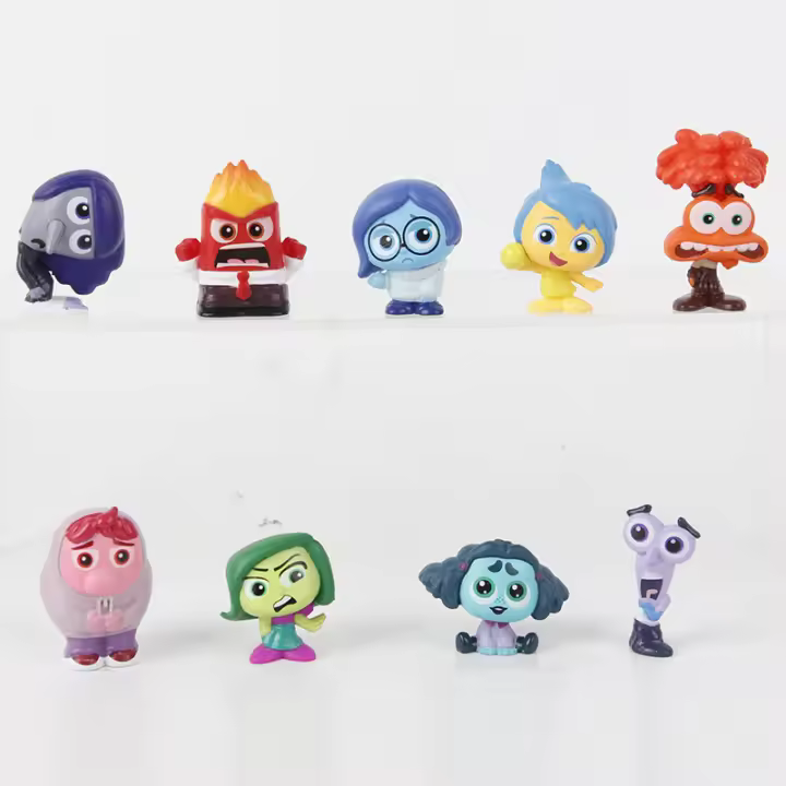 Set De 9 Figuras Mini De Anime inside out Juguetes De Película De Dibujos Animados Para Niños Joy Ansiedad Enojo Tristeza Desagrado Miedo Muñecos Modelo Regalo - 1