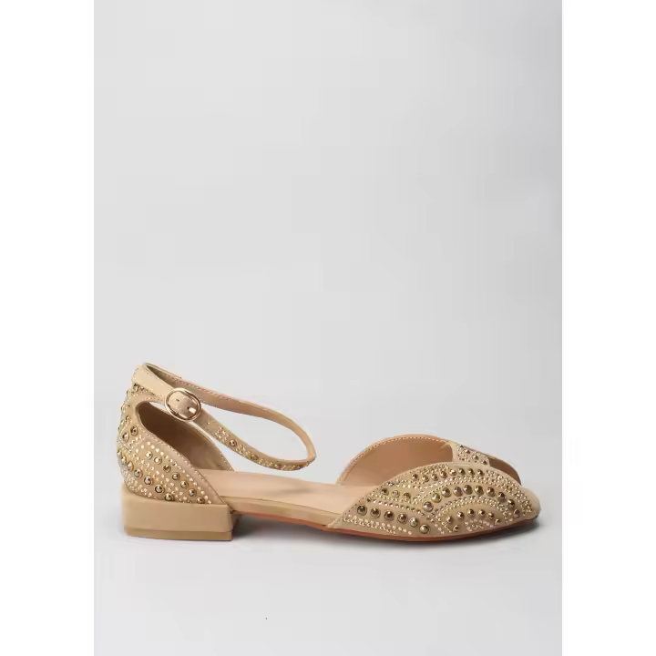 sandalia pedreria suede sand ALMA EN PENA - 1