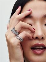 Pandora - Anillo de Ondas entrelazadas Brillantes-Plata de - details 3