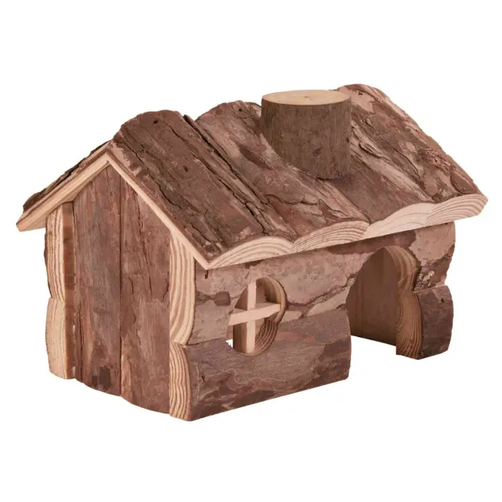 Trixie Casita Hendrik Natural Living para Roedores - Refugio de Madera Natural Sin Resina Venenosa - 1
