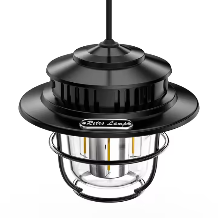 Lámpara De Camping Portátil Retro Impermeable Luz De Emergencia Dimmer Continuo Lámpara Colgante Para Acampar Al Aire Libre Y Senderismo - 1