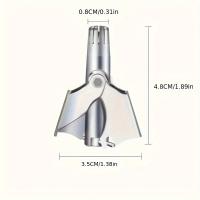 Afeitadora Manual Para Hombres Acero Inoxidable Lavable Portátil Apto Para Cabello De La Nariz Y Picos Tondeadora Para Nariz - details 8