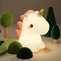 Lámpara Nocturna De Silicona Unicornio Para Niños Luz LED Recargable Por USB Decoración De Habitación Animal Cartoon Lámpara Táctil Para Regalos - details 15