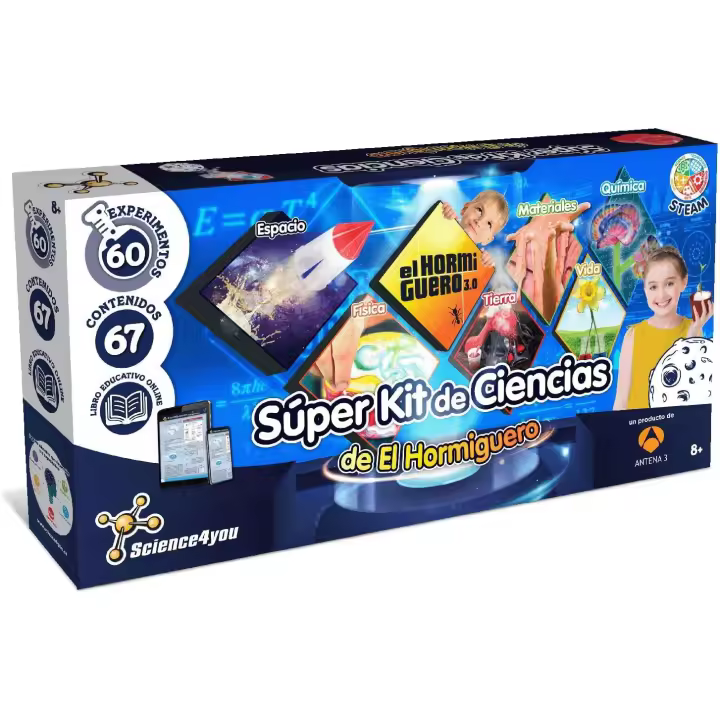 Science4you-Super Kit de Ciencias de El Hormiguero para Niños ,Juguete Científico 60 Experimentos y 2 Libros Educativos + 8 años - 1
