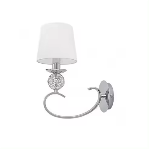 FABRILAMP Aplique Ordoñez 1xe14 Cromo Pantalla Blanca 34x15x25 Cm - Diseño Moderno - 1