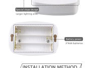 4pcs Luz Nocturna LED Sensor De Movimiento Sin Cable Con Pilas AAA Para Dormitorio Escaleras Armario Pasillo Cocina Luz De Noche Rectangular - details 9