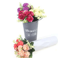 Bouquet De 1 Vaso De Hiedra Artificial Con 5 Cabezas De Algodón Decoración De Hogar Y Boda Falsa Lujo Para Interior Y Exterior - details 11