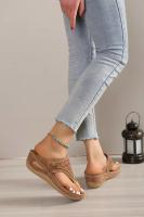 Chinclas de Verano with Costura, Tacón de cuña, Suela Gruesa, para el pie - details 4