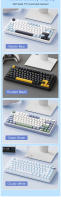 Teclado Mecánico De Juego AULA F75 OEM RGB Personalizado Con Intercambio Caliente PBT 75% 80 Teclas Bluetooth 5.0/2.4G Wireless/Wired - details 9