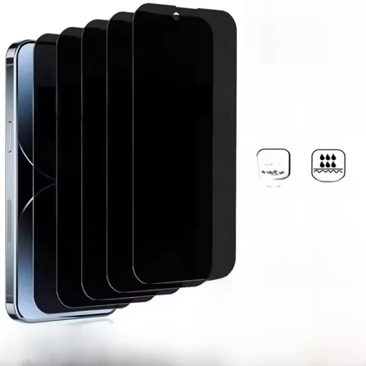 Protector De Pantalla Privado Completo Para iPhone 16 15 13 11 14Pro Max Vidrio Templado Anti-Spy Anti-Huellas Resistente a Arañazos Y Explosiones Venta Por Pieza - 1
