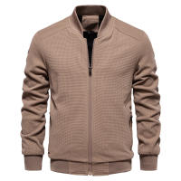 2024 Modelo de primavera y otoño Cuello alto Nueva chaqueta de color sólido para hombres Chaqueta casual Moda Ropa de hombre delgada - details 17