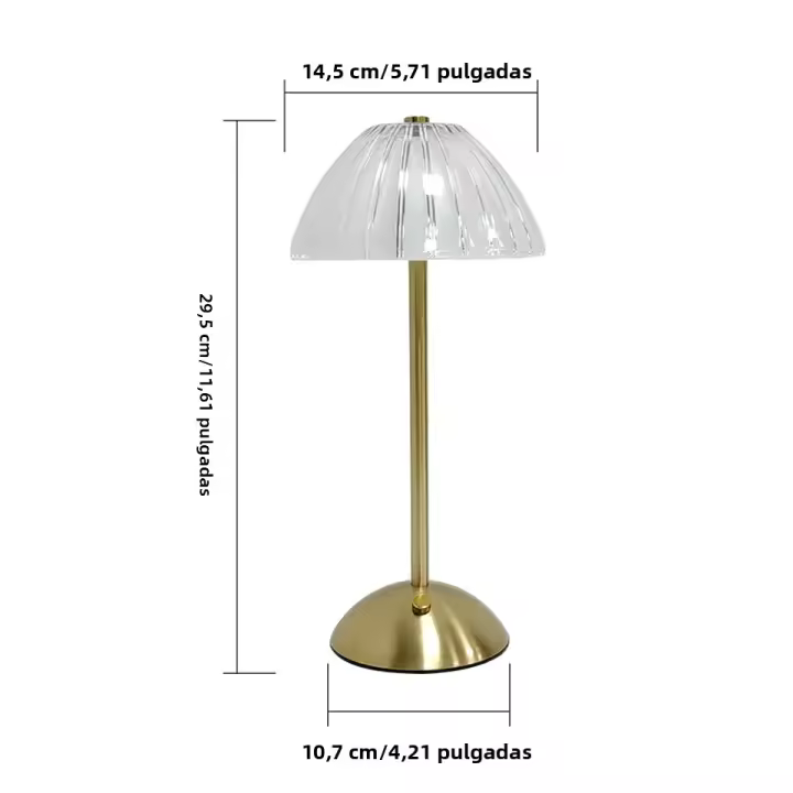 Lámpara De Mesa LED Táctil Recargable Luz De Lectura Retro Sin Cable Nórdica Para Estudio Dormitorio Escritorio Barra Hogar - 1