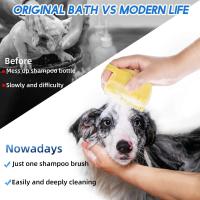 Cepillo De Baño Para Perros Y Gatos De Silicona Suave Masajeador De Peluca Dispensador De Ducha De Peluquería Para Mascotas En Colores Amarillo Rosa Y Azul - details 13