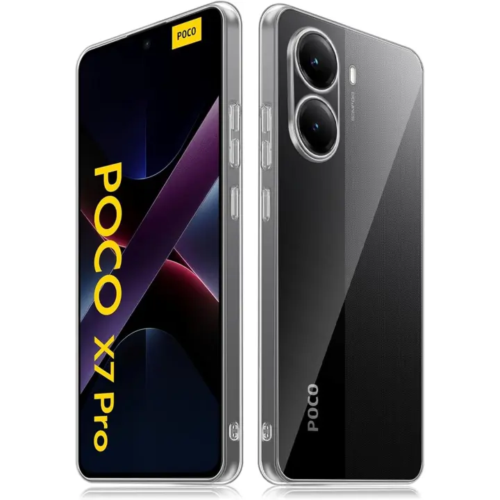 Funda para Xiaomi Poco X7 Pro (5G) Carcasa Gel TPU Silicona Transparente GTR + Protector Pantalla Cristal Templado Movilear - 1