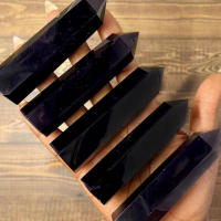 Torre De Obsidiana Natural 1pc Pulida Para Balancin De Círculos Y Hechicería Decoración De Hogar Para Equilibrio De Chakras Y Reiki - details 7