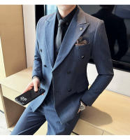 Traje De Boda Para Hombre 2025 Diseño Elegante Y Moderno De Terciopelo De Alta Calidad Doble Filo Con Chaleco Y Pantalones - details 25