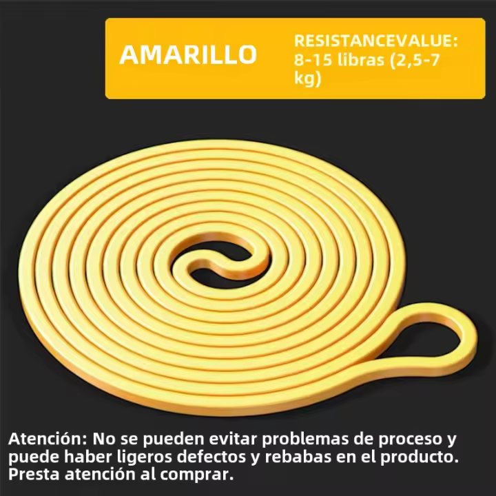 Banda De Resistencia Elástica Gruesa Para Yoga Y Entrenamiento Fitness Multiusos Adecuada Para Estiramiento Y Fortalecimiento Muscular Rango De Peso 175-250LBS - 1