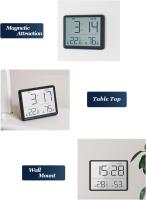 Despertador digital inteligente con atracción magnética, temperatura y humedad interior, fecha de la hora de la pantalla de alta definición, suministro de energía de la batería - details 2