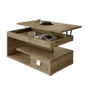 BATZAR Mesa centro elevable Luxe color madera - 1