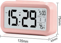 Reloj De Alarma Digital LCD Con Temperatura Y Calendario Reloj De Mesa Para Dormitorio Oficina Baño Potenciado Por Baterías Decoración Del Hogar - details 5