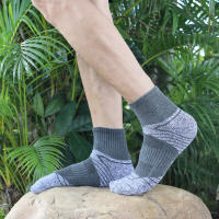3 Pares De Calcetines Deportivos Unisex Con Suela Gruesa Y Absorbedora De Humedad Para Correr Talla EUR35-50 Calcetines De Cuello Alto De Algodón - details 2
